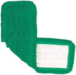 SSS HL 18.5&quot; Green Microfiber
Mop Pad (velcro Back) -
(12/cs)