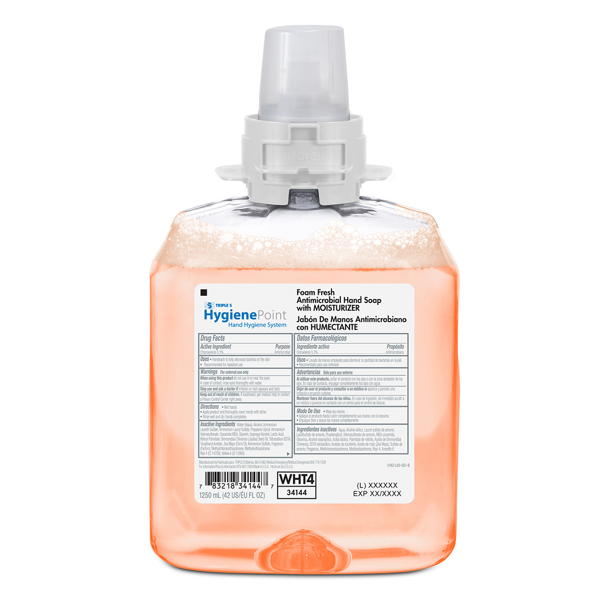 SSS Foam Fresh Antimicrobial 
Soap, 1250ml - (4/cs)