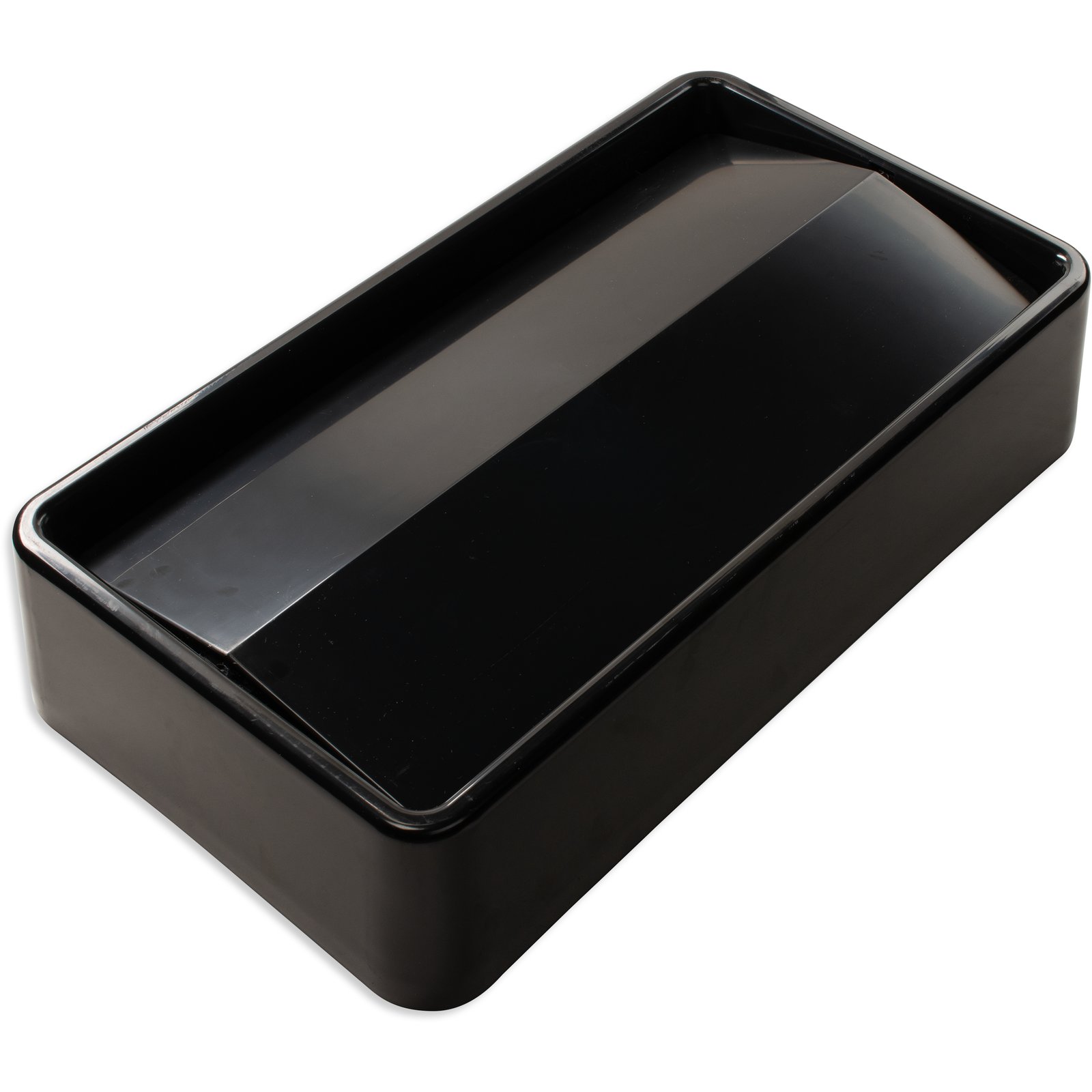 TrimLine Rectangle Swing Top 
Waste Container Trash Can Lid, 
Black - (4/cs)