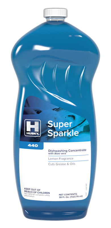 Husky 440 Super Sparkle Dish  Detergent, 38oz - (8/cs)