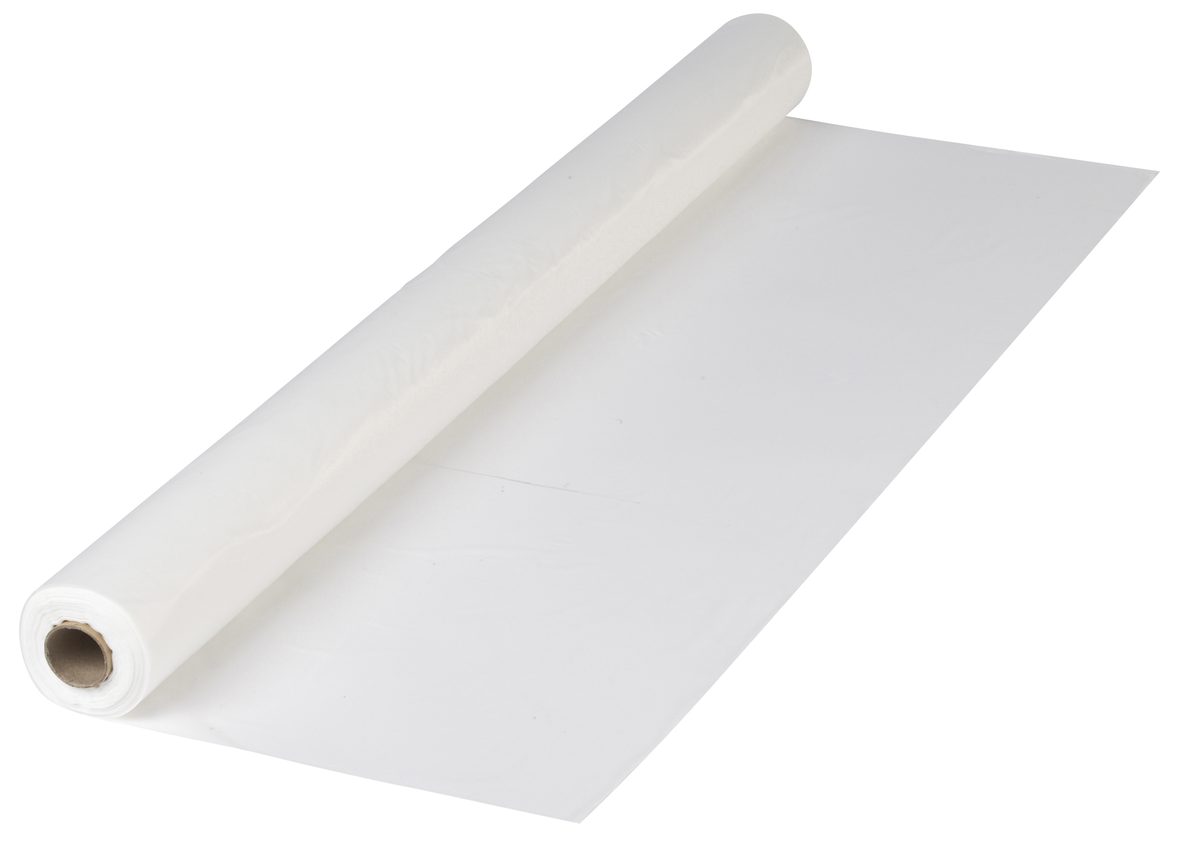 114000 Hoffmaster Plastic  Tablecover Roll White, 40&quot; X 