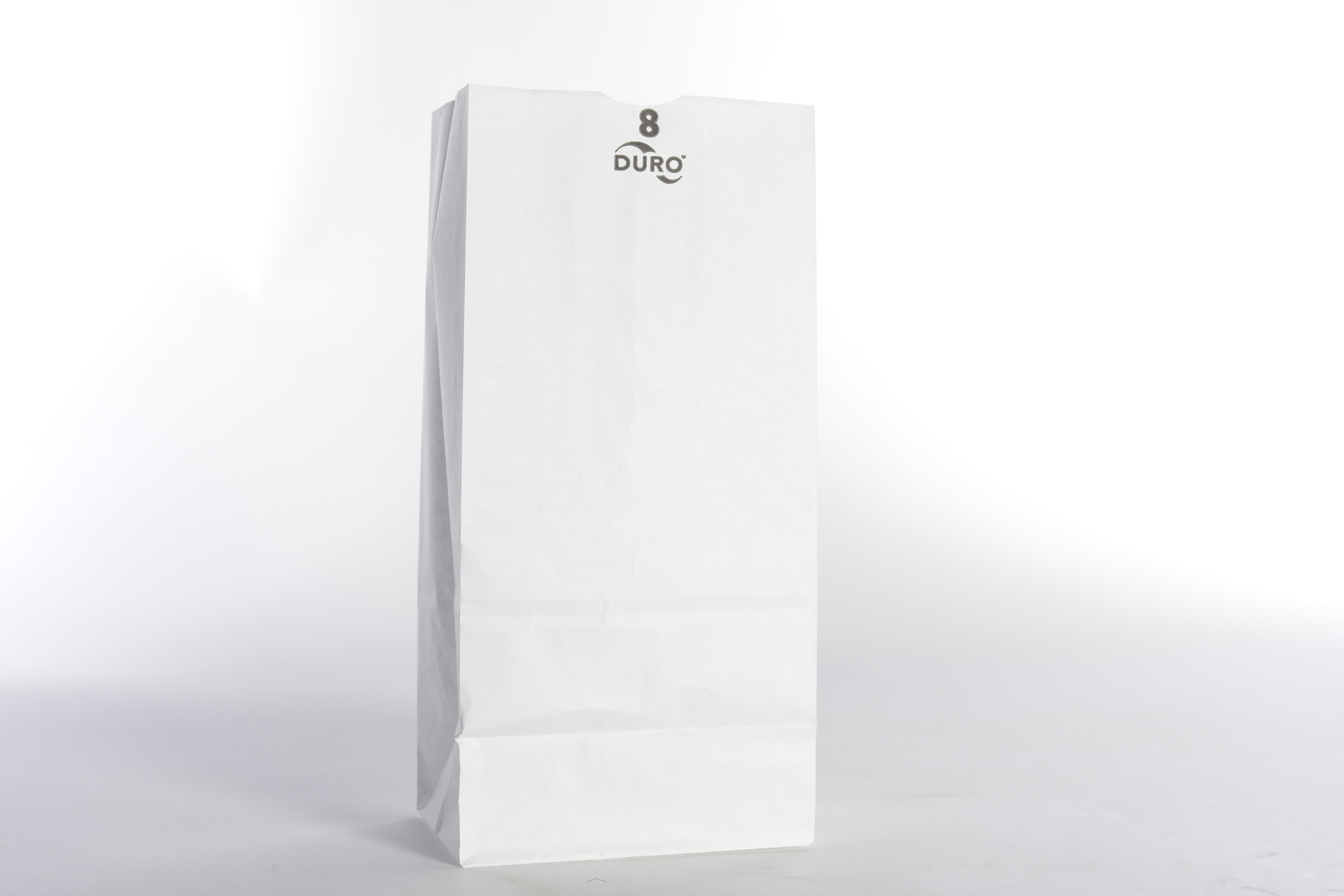 Duro 8# Standard White Paper  Bag, 6.13&quot;x4.13&quot;x12.44&quot; - 