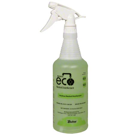 Buckeye ECO E23 Neutral 
Disinfectant, Spray Bottles - 
(12/cs)