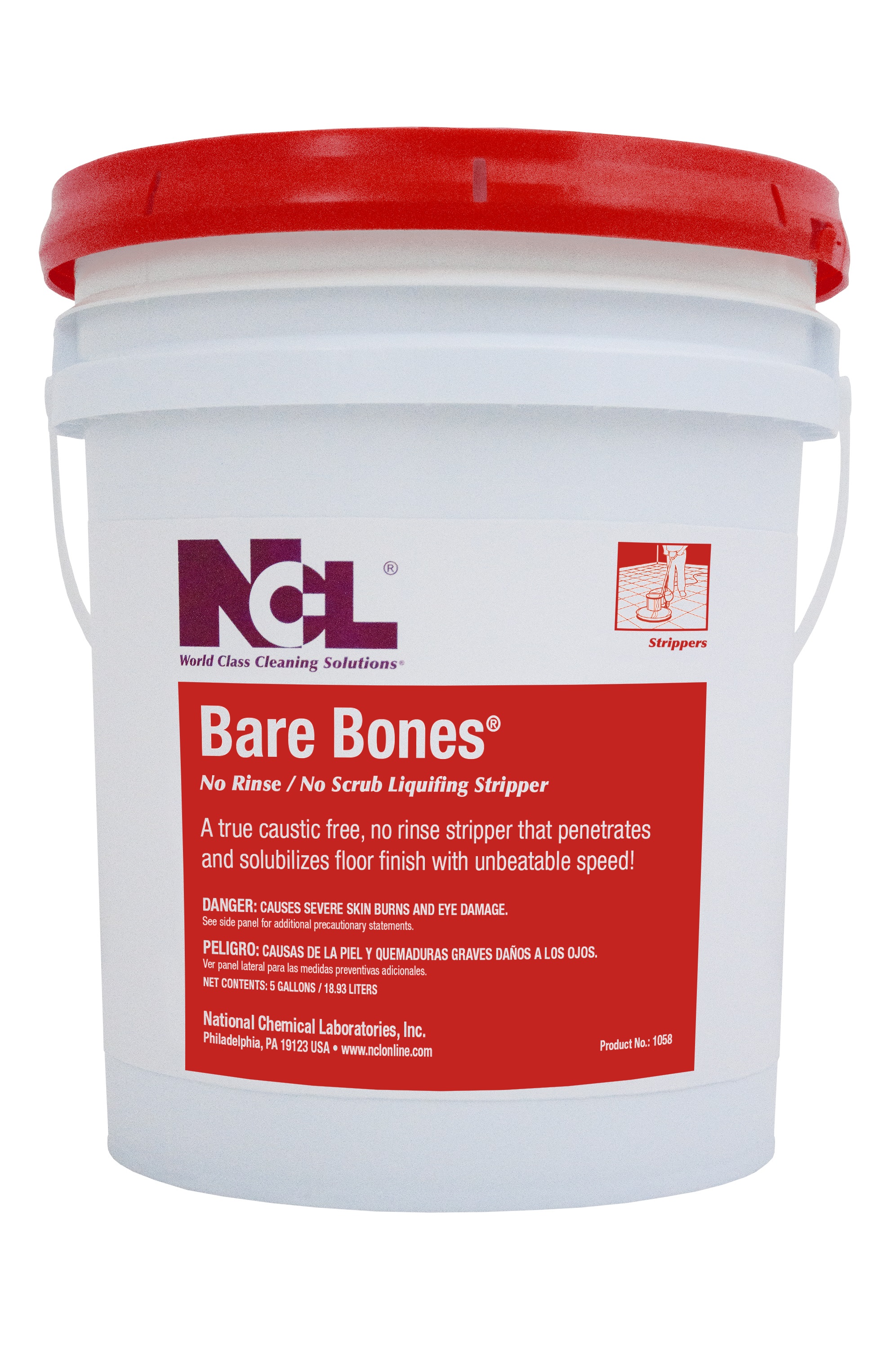 NCL Bare Bones No Rinse / No
Scrub Liquifying Stripper -
(5gal)