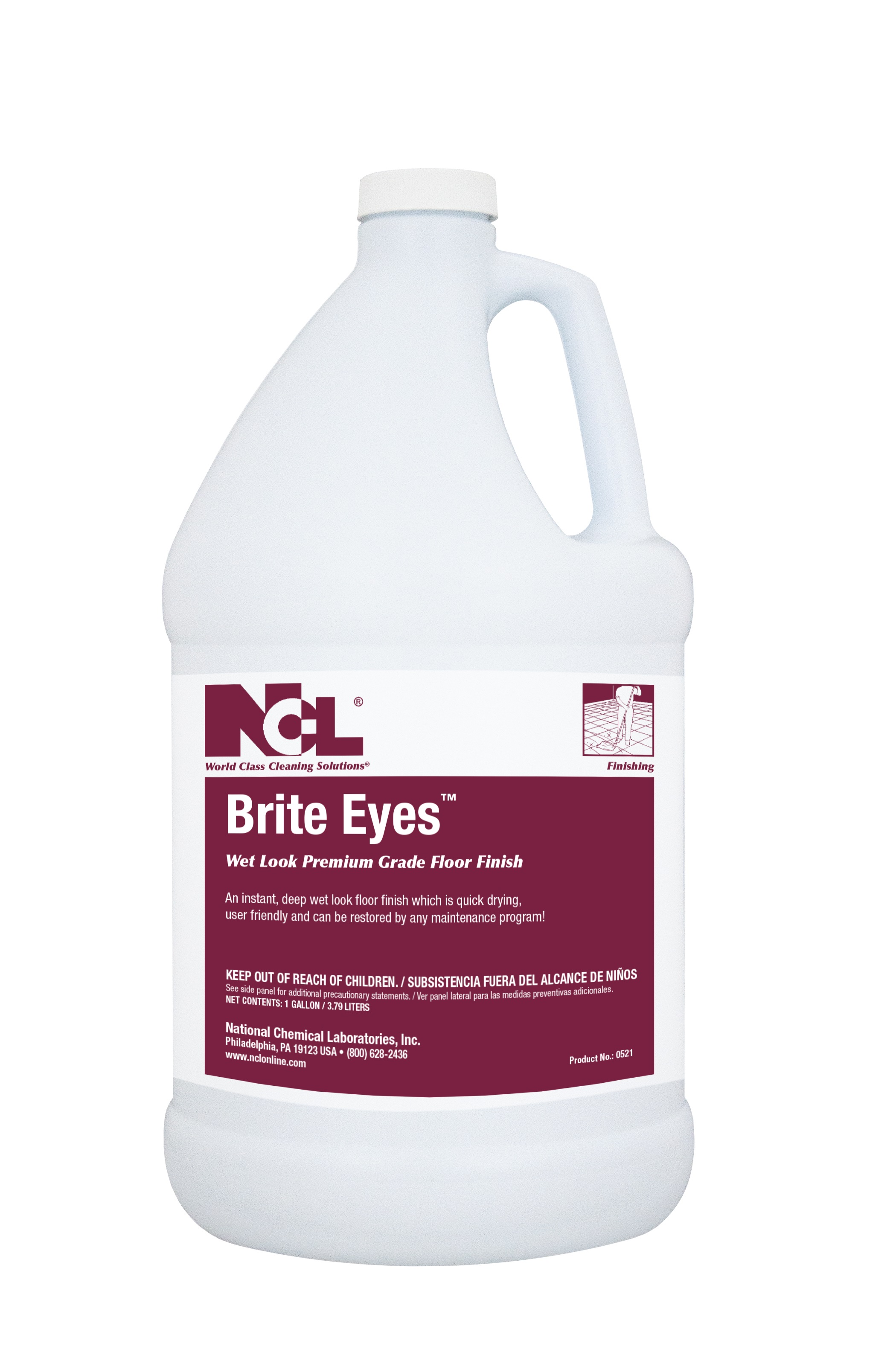 NCL Brite Eyes Wet Look
Premium Grade Floor Finish -
(4gal/cs)