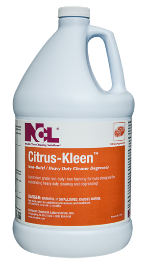 NCL Citrus Kleen Non-Butyl
Citrus Cleaner/Degreaser -
(4gal/cs)