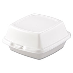 Dart Carryout Food Containers, 
Foam, 1-Comp, 5 7/8 x 6 x 3, 
White - (500/cs)