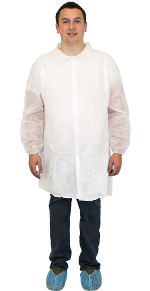 White 2x Polypro Lab Coat