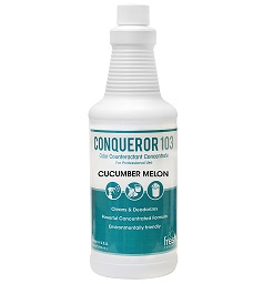 Fresh Products Conqueror 103
Water Soluble Deodorant
Liquid &amp; Cleaner, Cucumber
Melon - (12qts/cs)
