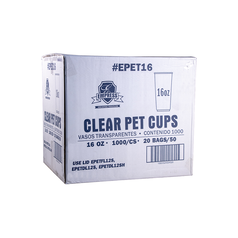 Empress PET Clear Cup 16 oz (1000/cs)   EPET16