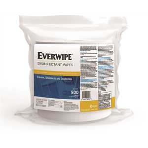 Everwipe High Volume  Disinfectant Wipe, 8&quot; x 6&quot;, 