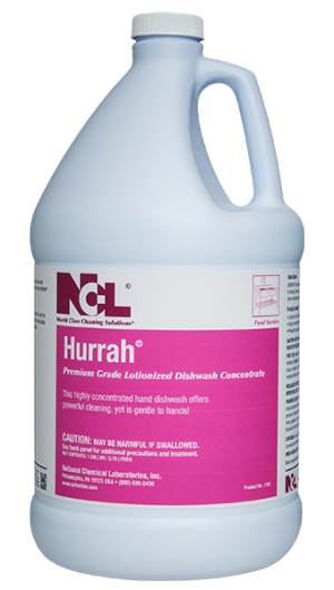 NCL Hurrah Premium Grade
Liquid Dishwash Concentrate -
(4gal/cs)