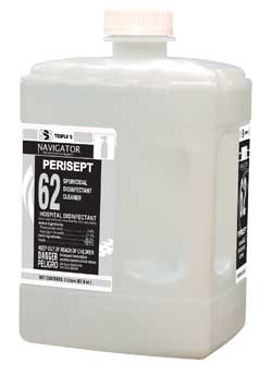 SSS Navigator #62 Perisept
Sporicidal Disinfectant
Cleaner (2x2L)