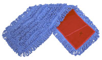 SSS 24&quot; Blue Microfiber Looped End Dust Mop Pad -