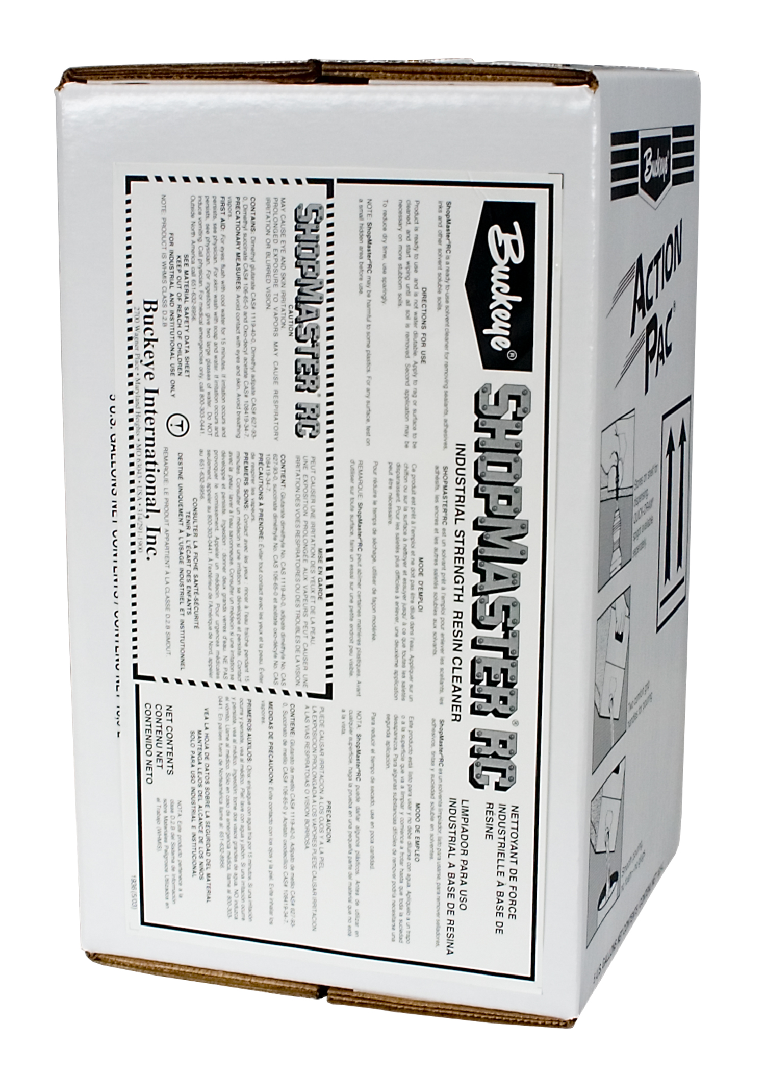 Buckeye Shopmaster RC 
Industrial Strength Resin 
Cleaner - 5 Gal. Action Pac