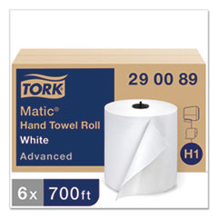 Tork Matic Hardwound Roll 
Towel, 7.7&quot; x 700&#39;, White - 
(6/cs)