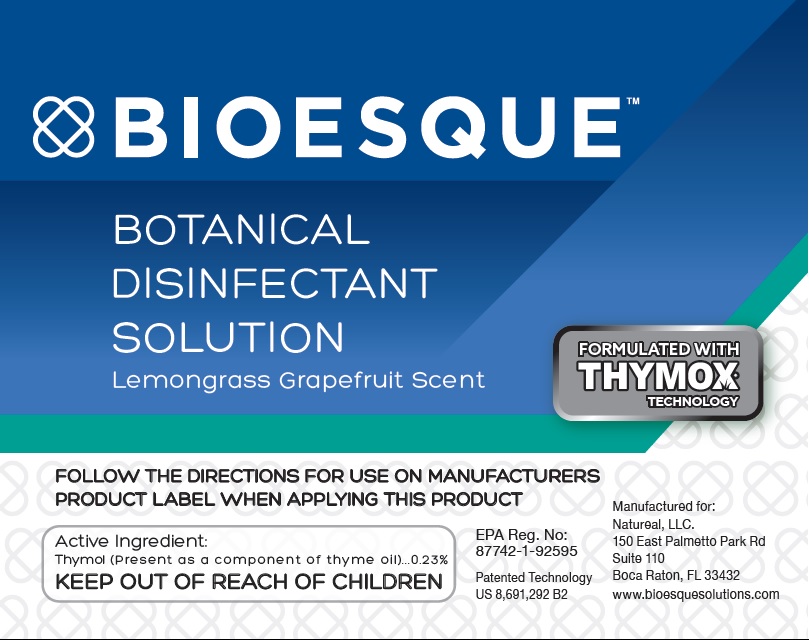 Bioesque Botanical  Disinfectant Secondary Label