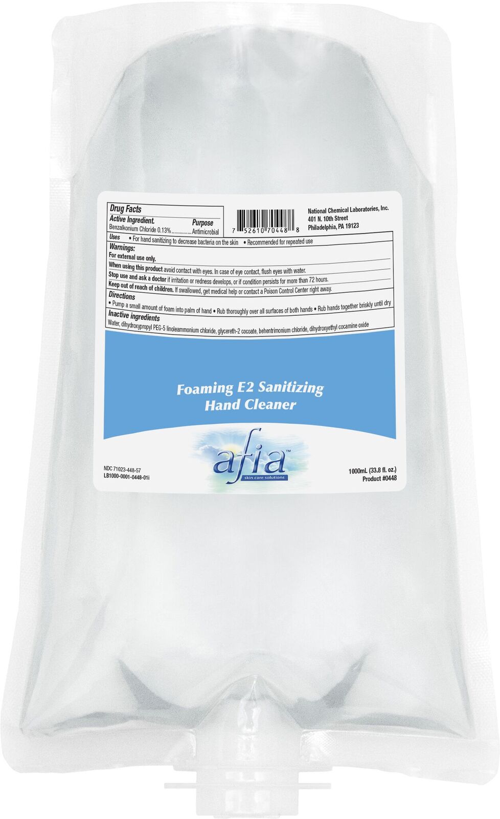 NCL afia E2 Sanitizing Foam Hand Cleaner (6x1000ml)