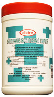 Claire Surface Sanitizing Wipes, 100/tub - (6/cs)