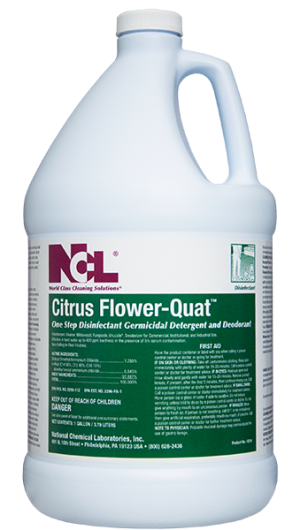 NCL Citrus Flower Quat One
Step Disinfectant
Germicidal Detergent and
Deodorant - (4gal/cs)