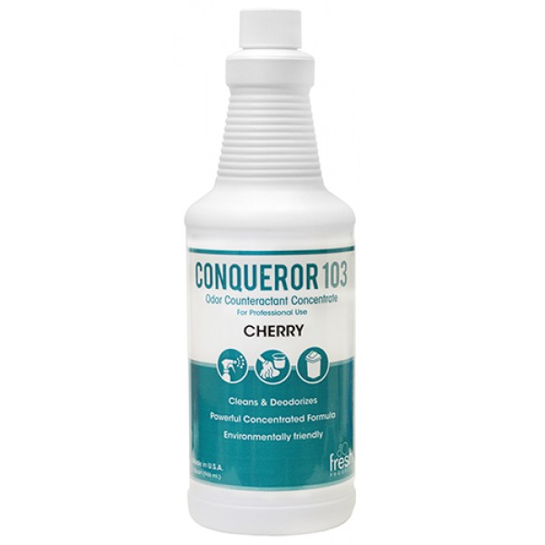 Fresh Products Conqueror 103
Water Soluble Deodorant
Liquid &amp; Cleaner, Cherry -
(12qts/cs)