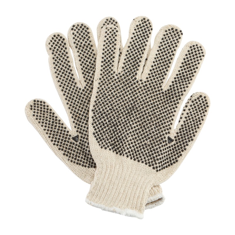 Knit Blended Double Dot Gloves 20dz/cs Price/Doz Large