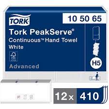 Tork Advanced PeakServe 
Continuous Hand Towel, 
410/bdl, 12/cs - (4920/cs)